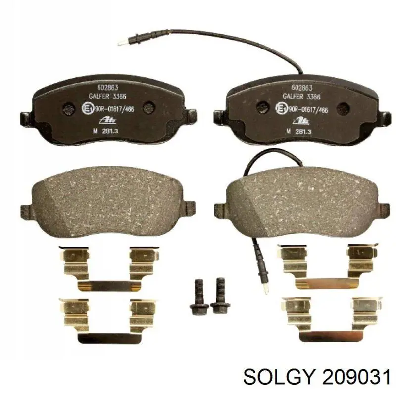 209031 Solgy Klocki hamulcowe przednie tarczowe