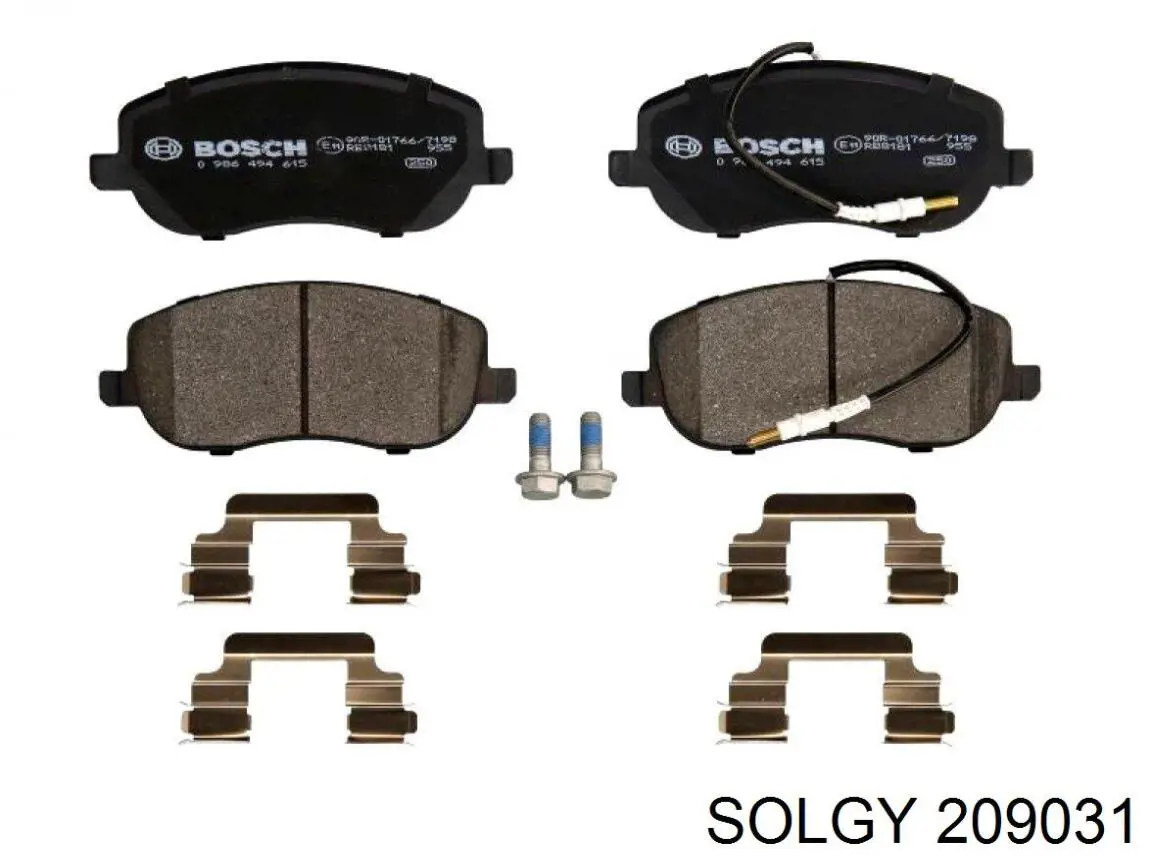 Do koszyka 209031 Solgy Klocki hamulcowe przednie tarczowe