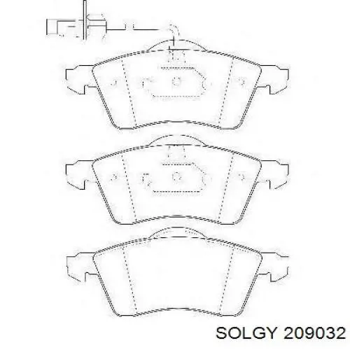 209032 Solgy Klocki hamulcowe przednie tarczowe