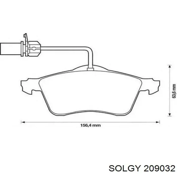 209032 Solgy Klocki hamulcowe przednie tarczowe