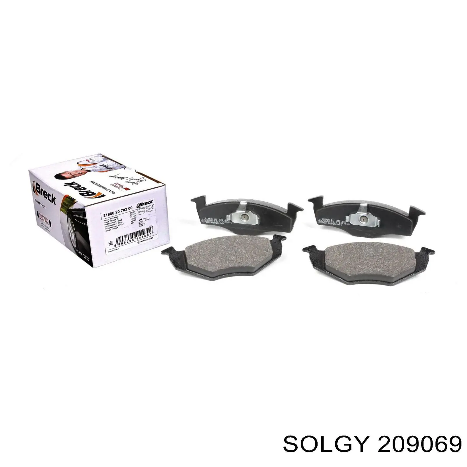209069 Solgy Okładziny (klocki) do hamulców tarczowych tylne