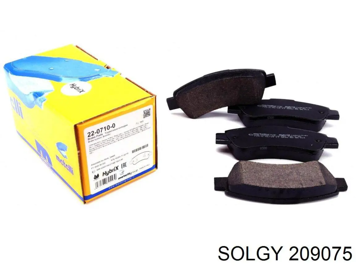 Okładziny (klocki) do hamulców tarczowych tylne Solgy 209075