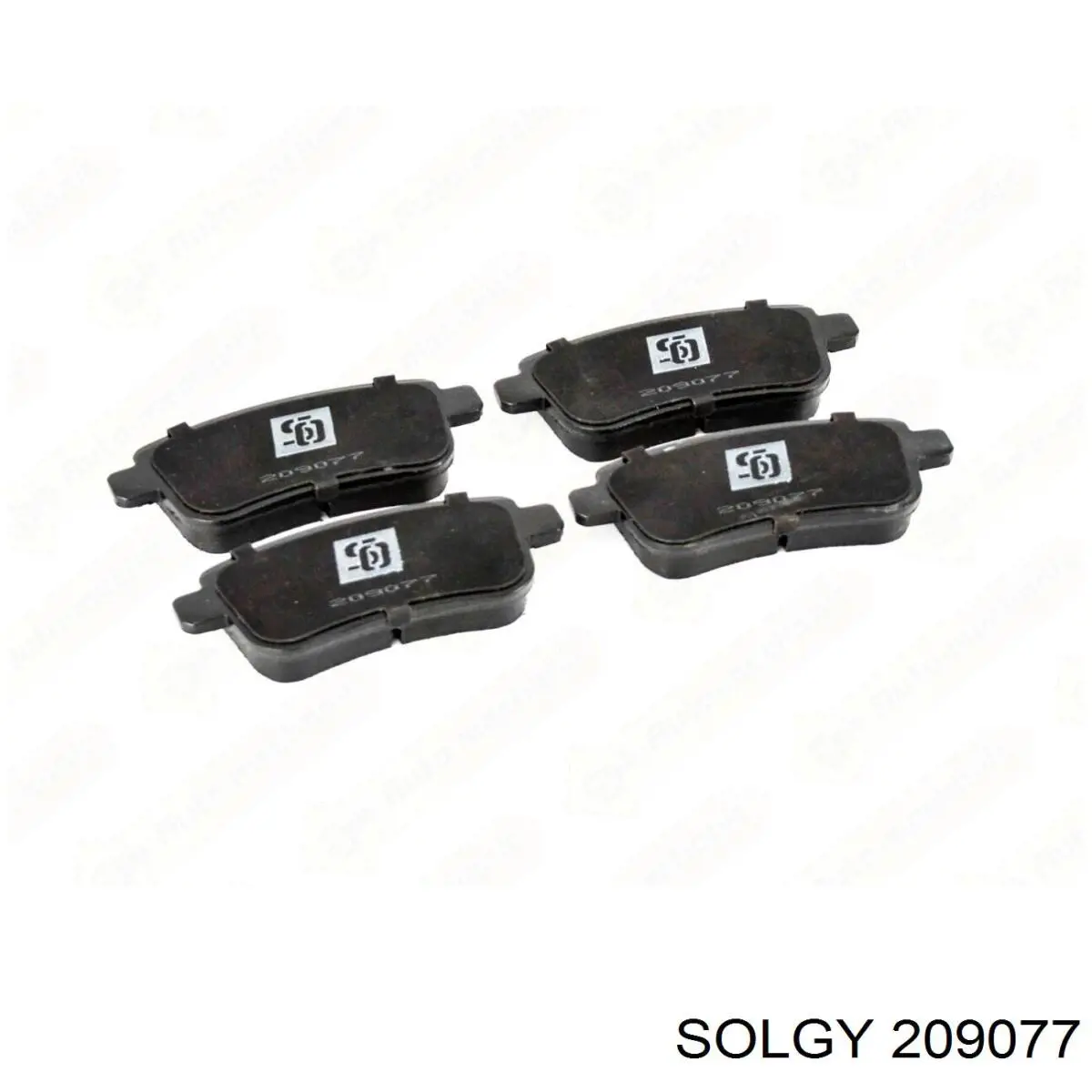 209077 Solgy Okładziny (klocki) do hamulców tarczowych tylne