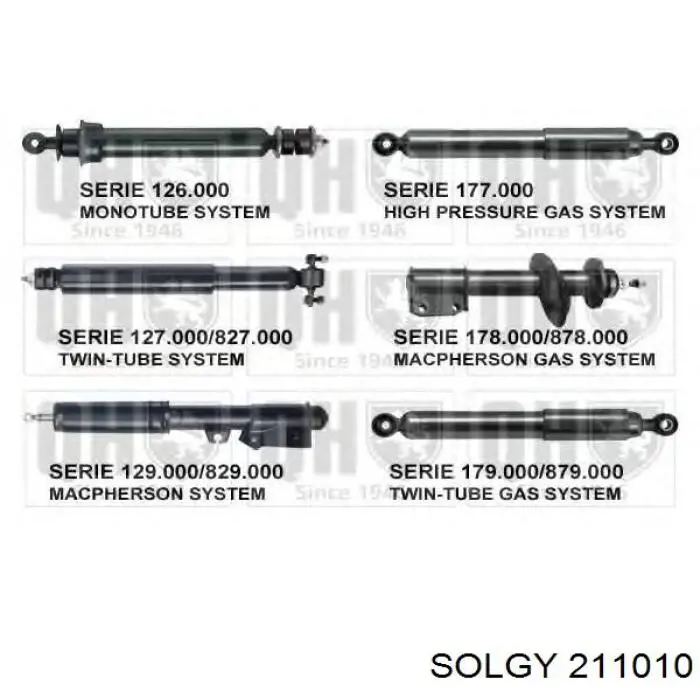 Do koszyka 211010 Solgy Amortyzator tylny