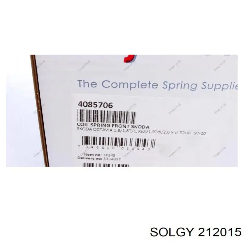 Do koszyka 212015 Solgy Sprężyna przednia