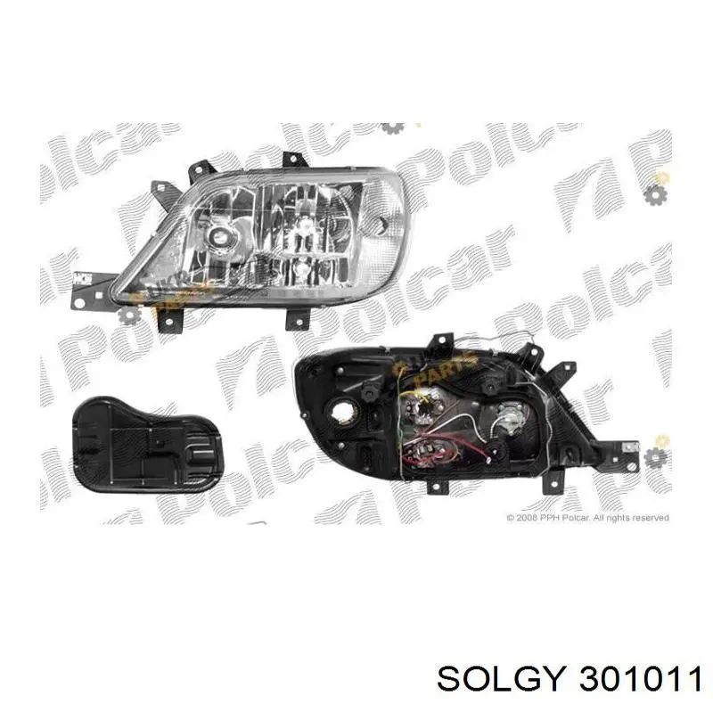 Reflektor prawy 301011 Solgy