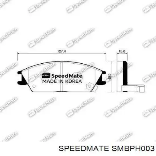 SM-BPH003 Speedmate klocki hamulcowe przednie tarczowe