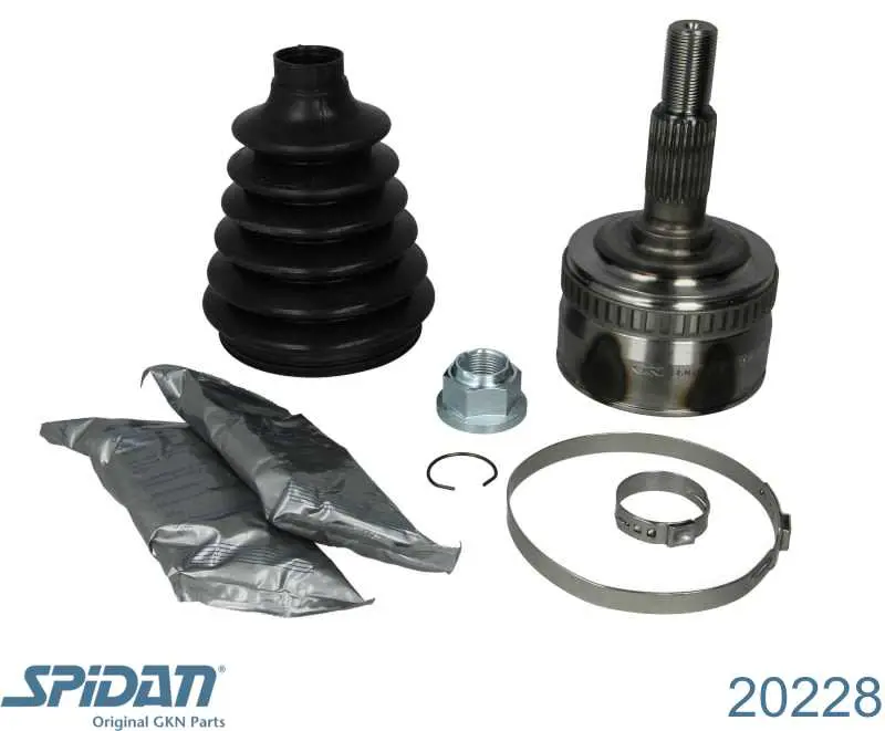Przegub homokinetyczny przedni zewnętrzny GKN-Spidan 20228 cena, od 48,61 USD