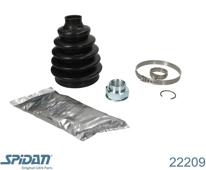 Osłona przegubu homokinetycznego półosi przedniej zewnętrzna GKN-Spidan 22209 cena, od 10,03 USD