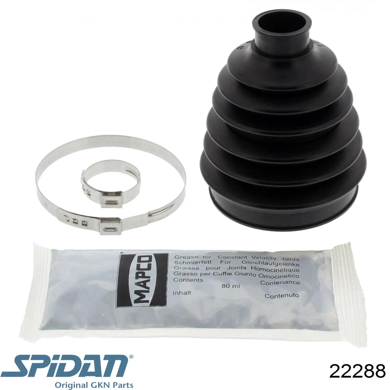 Do koszyka 22288 GKN-Spidan Osłona przegubu homokinetycznego półosi przedniej zewnętrzna