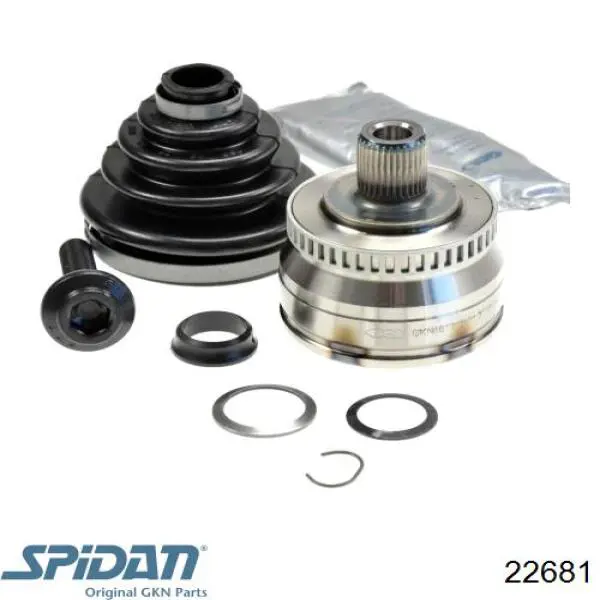 Przegub homokinetyczny przedni zewnętrzny GKN-Spidan 22681 cena, od 38,88 USD
