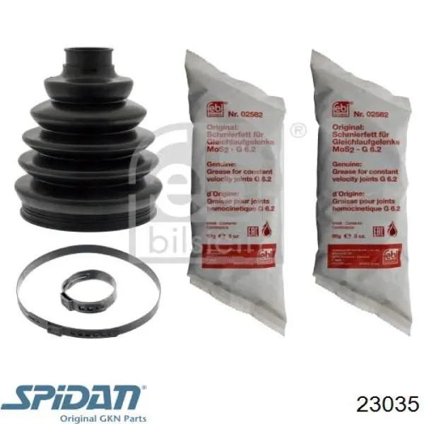 Do koszyka 23035 GKN-Spidan Osłona przegubu homokinetycznego półosi przedniej zewnętrzna