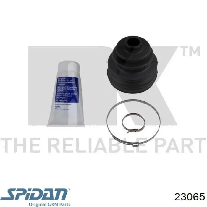 Do koszyka 23065 GKN-Spidan Osłona przegubu homokinetycznego półosi przedniej zewnętrzna