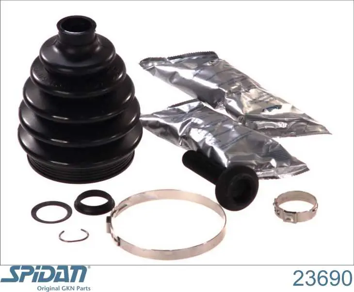 Do koszyka 23690 GKN-Spidan Osłona przegubu półosi tylnej zewnętrzna