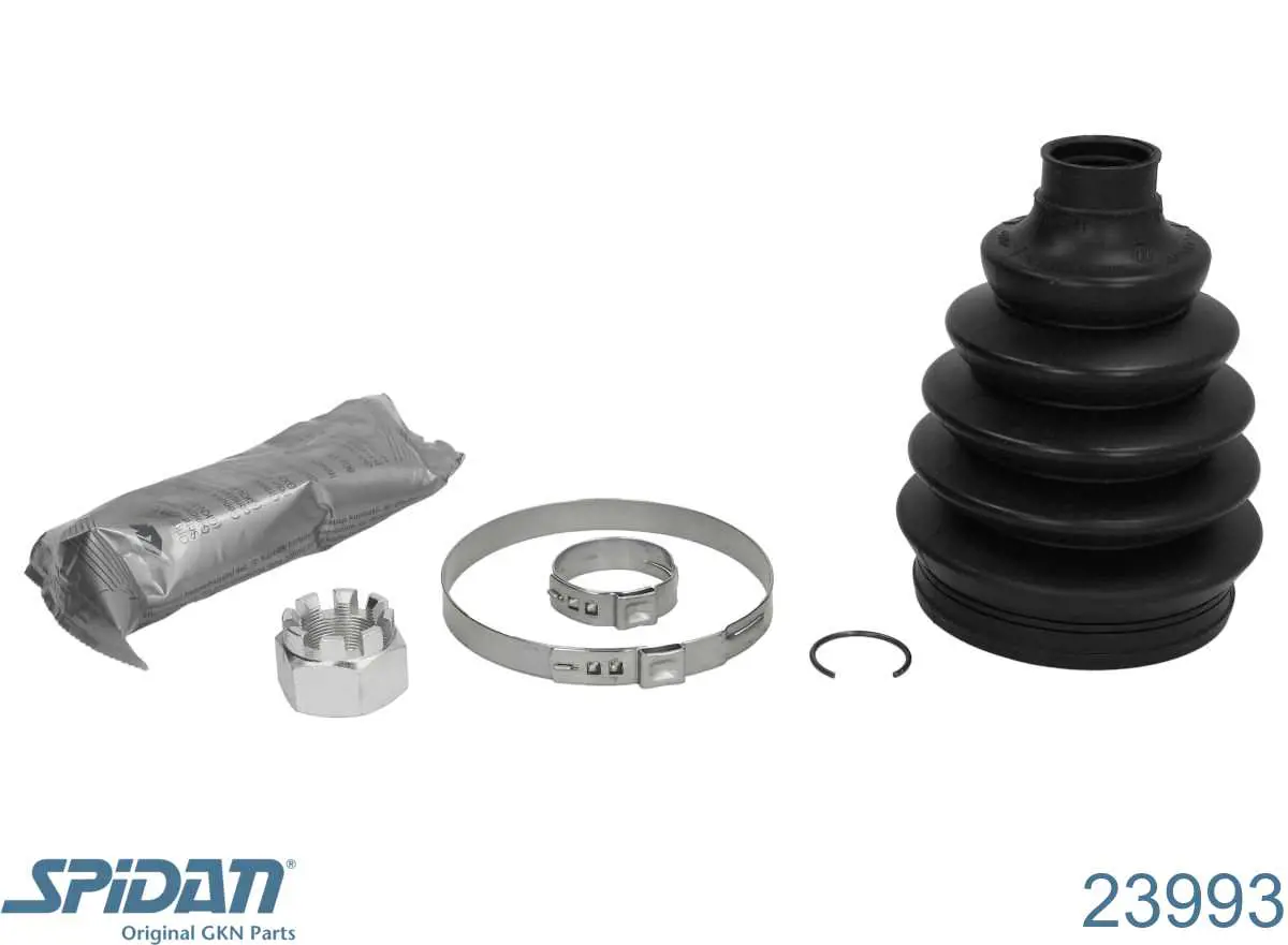 Do koszyka 23993 GKN-Spidan Osłona przegubu homokinetycznego półosi przedniej zewnętrzna