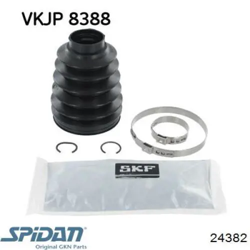 Do koszyka 24382 GKN-Spidan Osłona przegubu homokinetycznego półosi przedniej zewnętrzna