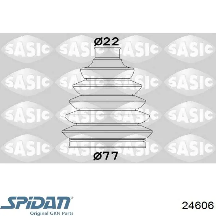 Do koszyka 24606 GKN-Spidan Osłona przegubu homokinetycznego półosi przedniej zewnętrzna