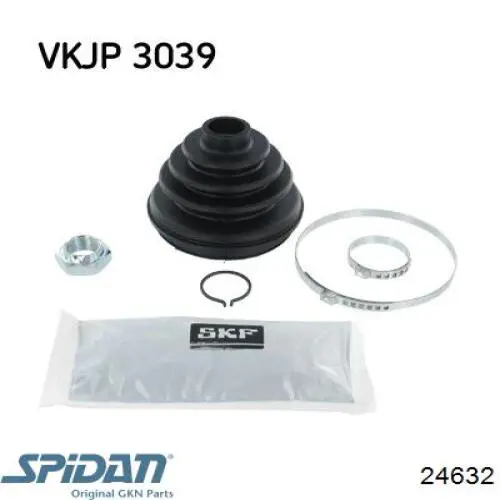 Osłona przegubu homokinetycznego półosi przedniej zewnętrzna GKN-Spidan 24632 cena, od 15,19 USD