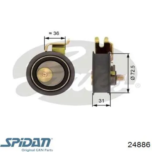Do koszyka 24886 GKN-Spidan Osłona przegubu homokinetycznego półosi przedniej zewnętrzna