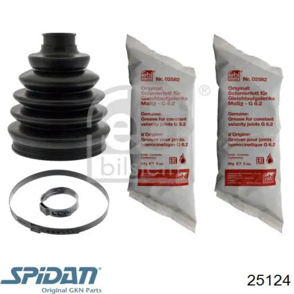 Do koszyka 25124 GKN-Spidan Osłona przegubu homokinetycznego półosi przedniej zewnętrzna