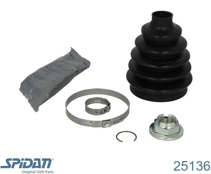 Osłona przegubu homokinetycznego półosi przedniej zewnętrzna GKN-Spidan 25136 cena, od 14,89 USD