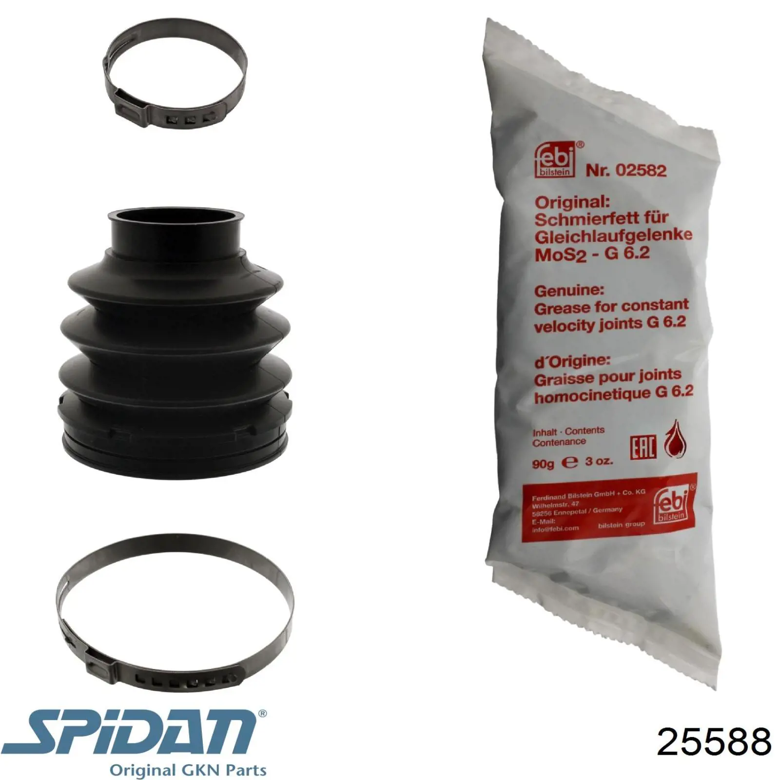 Osłona przegubu homokinetycznego półosi tylnej wewnętrzna GKN-Spidan 25588 cena, od 22,97 USD