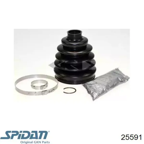 Do koszyka 25591 GKN-Spidan Osłona przegubu homokinetycznego półosi przedniej zewnętrzna