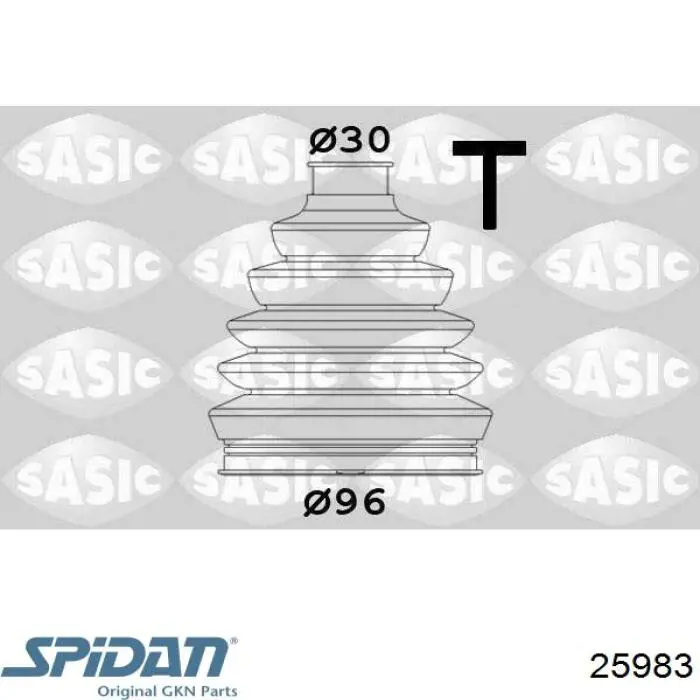 Osłona przegubu homokinetycznego półosi przedniej zewnętrzna GKN-Spidan 25983 cena, od 24,10 USD