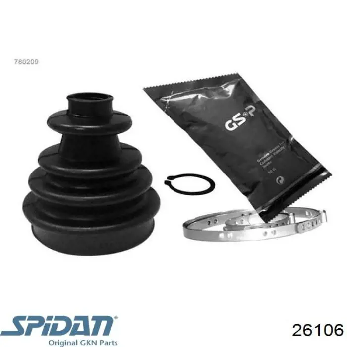 Do koszyka 26106 GKN-Spidan Osłona przegubu homokinetycznego półosi przedniej zewnętrzna
