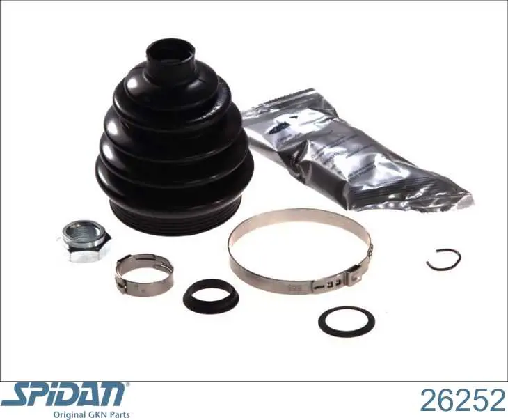 Osłona przegubu homokinetycznego półosi przedniej zewnętrzna GKN-Spidan 26252 cena, od 12,61 USD