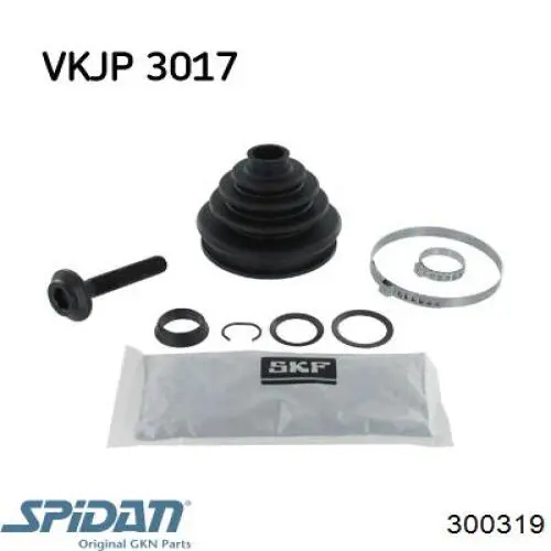 Do koszyka 300319 GKN-Spidan Osłona przegubu homokinetycznego półosi przedniej zewnętrzna