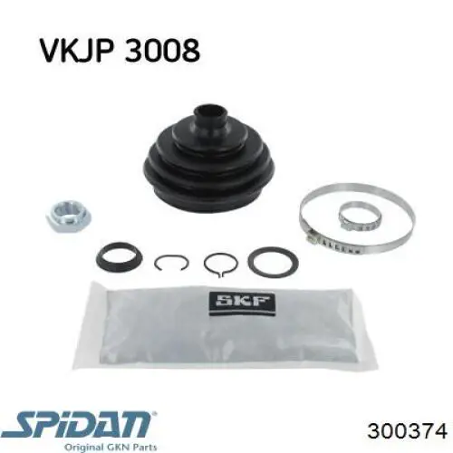 Osłona przegubu homokinetycznego półosi przedniej zewnętrzna GKN-Spidan 300374 cena, od 8,37 USD