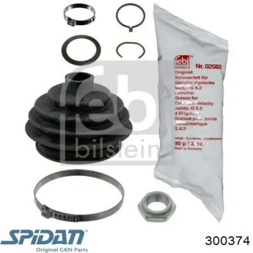 Osłona przegubu homokinetycznego półosi przedniej zewnętrzna 300374 GKN-Spidan