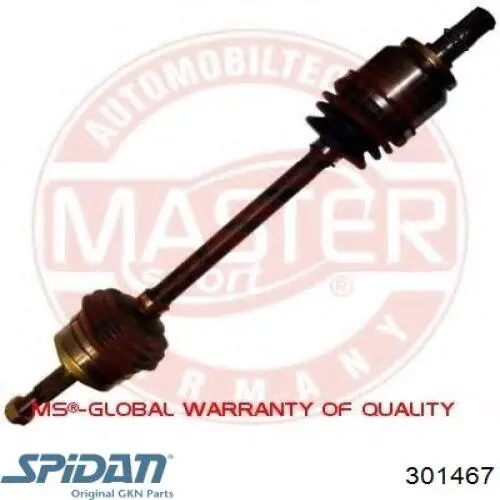 Półoś napędowa przednia lewa 301467 GKN-Spidan