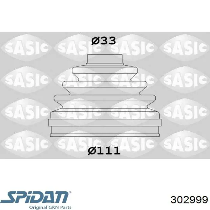 Osłona przegubu homokinetycznego półosi przedniej zewnętrzna GKN-Spidan 302999 cena, od 8,06 USD
