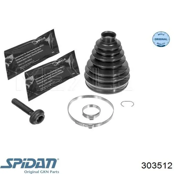 Do koszyka 303512 GKN-Spidan Osłona przegubu homokinetycznego półosi przedniej zewnętrzna