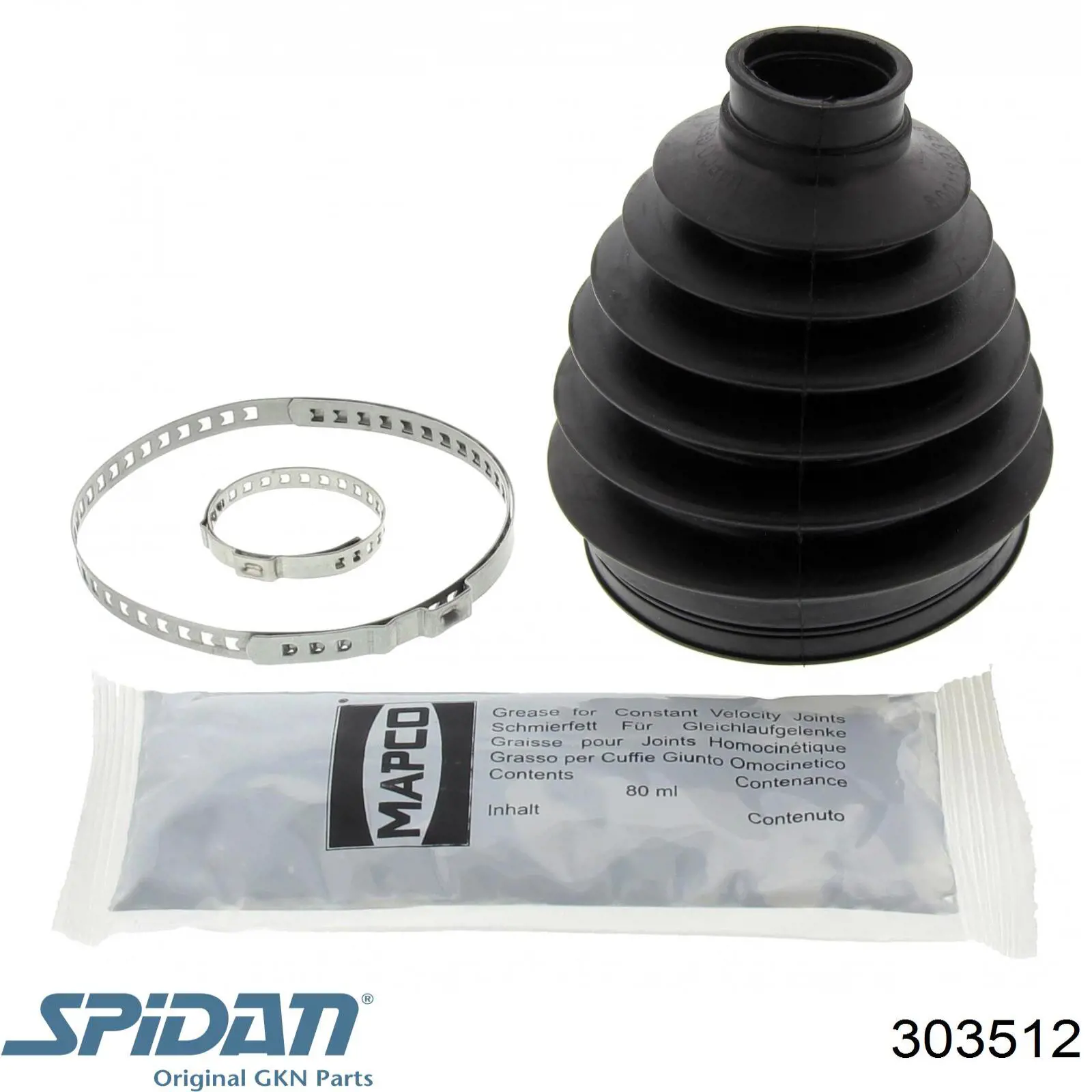 Osłona przegubu homokinetycznego półosi przedniej zewnętrzna 303512 GKN-Spidan