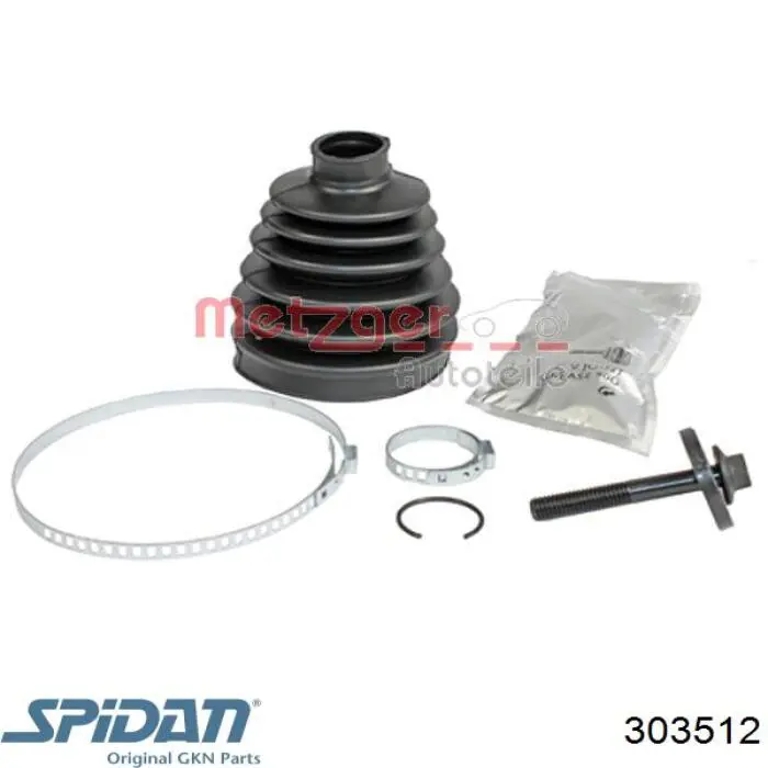 303512 GKN-Spidan Osłona przegubu homokinetycznego półosi przedniej zewnętrzna