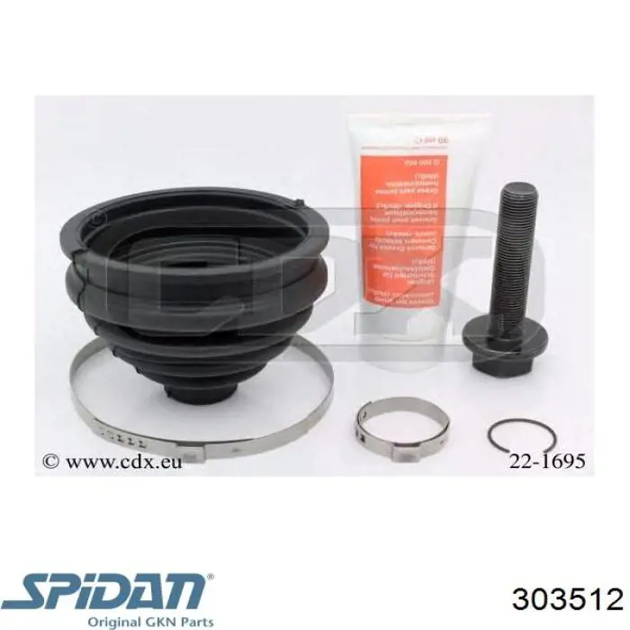 Osłona przegubu homokinetycznego półosi przedniej zewnętrzna 303512 GKN-Spidan