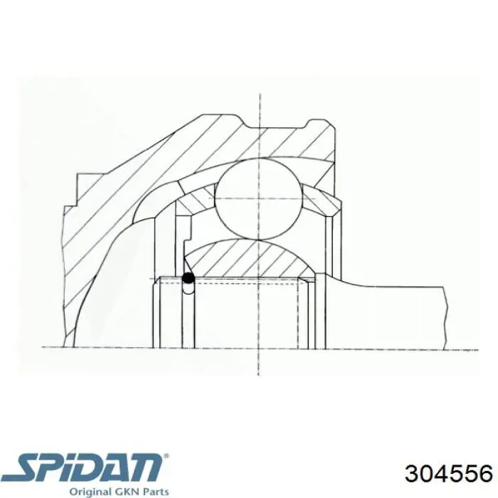 304556 GKN-Spidan Przegub homokinetyczny przedni wewnętrzny