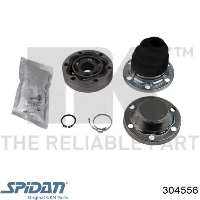 Przegub homokinetyczny przedni wewnętrzny 304556 GKN-Spidan