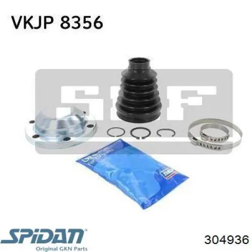 Do koszyka 304936 GKN-Spidan Osłona przegubu homokinetycznego półosi przedniej wewnętrzna