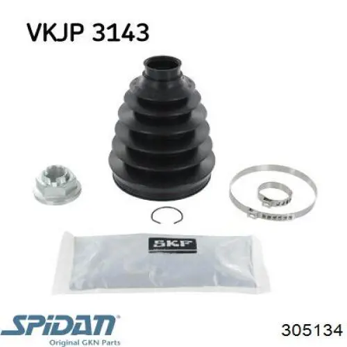 Osłona przegubu homokinetycznego półosi przedniej zewnętrzna GKN-Spidan 305134 cena, od 15,84 USD