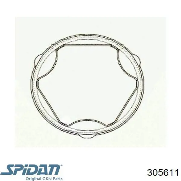 Osłona przegubu homokinetycznego półosi przedniej wewnętrzna GKN-Spidan 305611 cena, od 13,72 USD