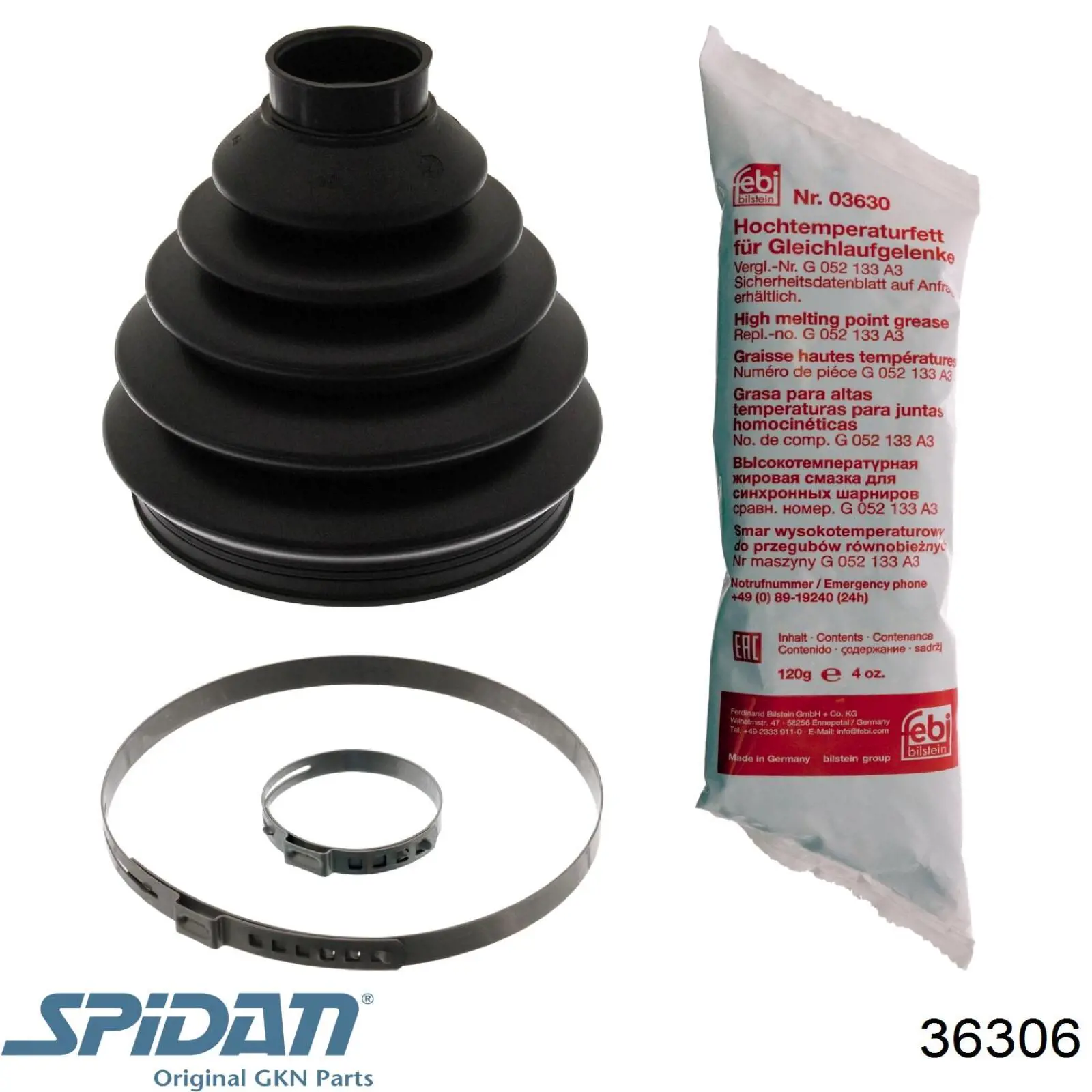 Do koszyka 36306 GKN-Spidan Osłona przegubu homokinetycznego półosi przedniej zewnętrzna
