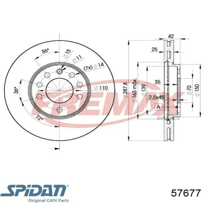 Do koszyka 57677 GKN-Spidan Łącznik stabilizatora przedniego
