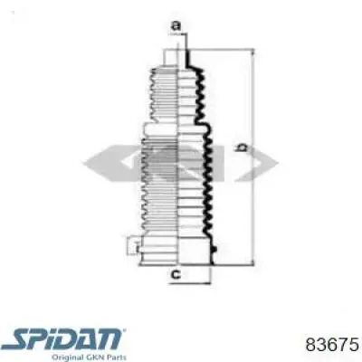 Osłona mechanizmu kierowniczego (maglownicy) GKN-Spidan 83675 cena, od 11,51 USD