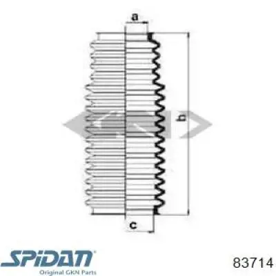 Do koszyka 83714 GKN-Spidan Osłona mechanizmu kierowniczego (maglownicy)