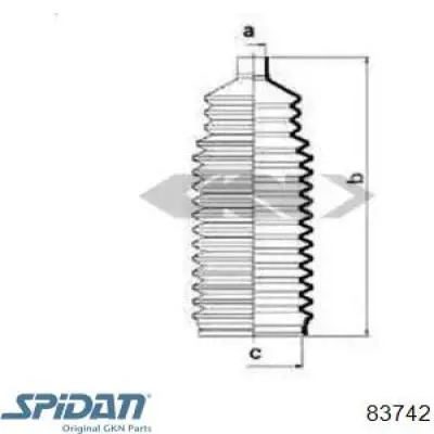 Osłona mechanizmu kierowniczego (maglownicy) GKN-Spidan 83742 cena, od 7,57 USD