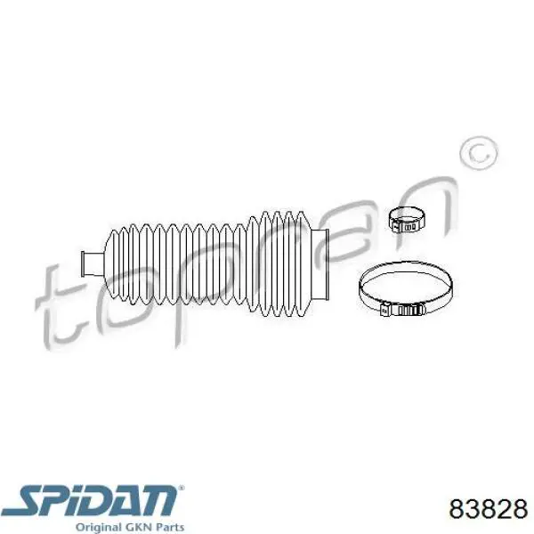 Do koszyka 83828 GKN-Spidan Osłona przekładni kierowniczej (maglownicy) prawa
